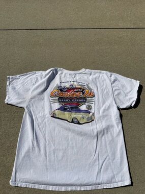 Port and Company White Graphic Cruise-In Short Sleeve Tee